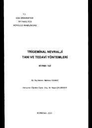 TRiGEMiNAL NEvRALJi - Ege Üniversitesi Diş Hekimliği Fakültesi