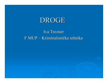 Iva Trezner F MUP – Kriminalistička tehnika - PMF