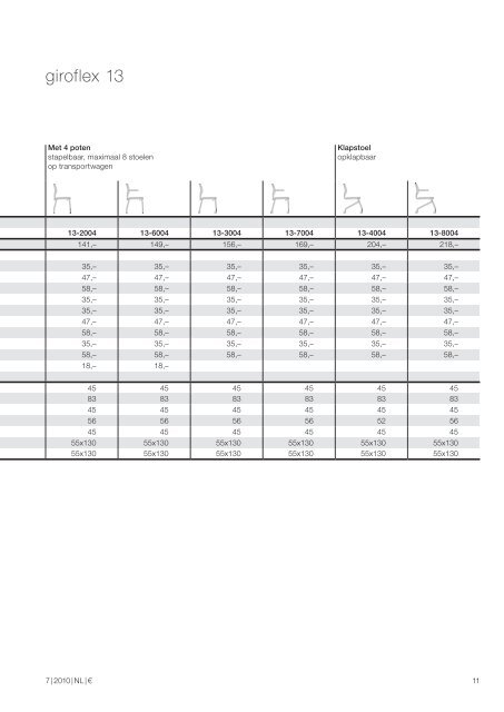Giroflex Prijslijst… - Graste Kantoormeubelen