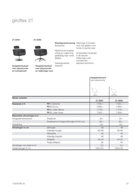 Giroflex Prijslijst… - Graste Kantoormeubelen