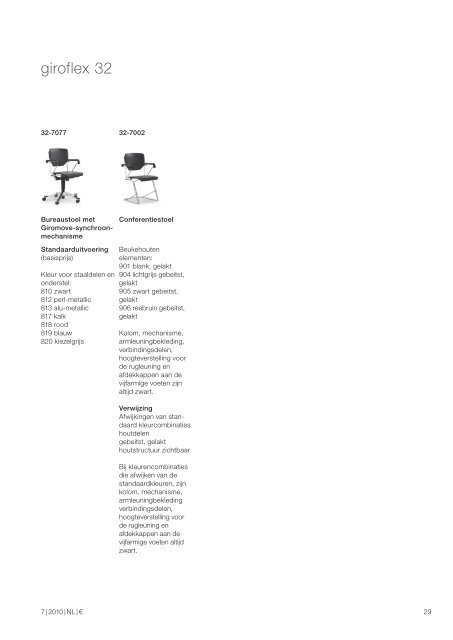 Giroflex Prijslijst… - Graste Kantoormeubelen