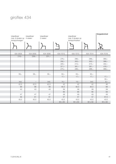 Giroflex Prijslijst… - Graste Kantoormeubelen