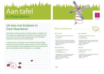 Aan tafel - Vlaanderen Vakantieland