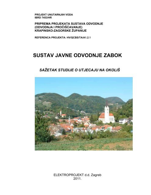 Sažetak za javni uvid - Procjena utjecaja na okoliš