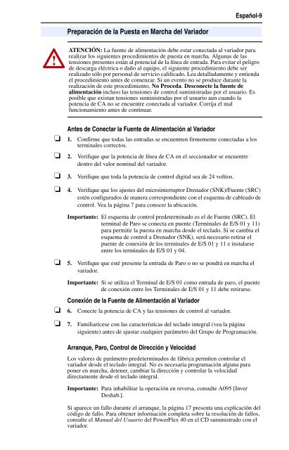 Español-8 Designaciones