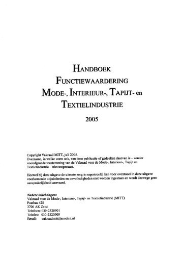 handboek Functiewaardering MITT uitleg algemeen - Salaris ...