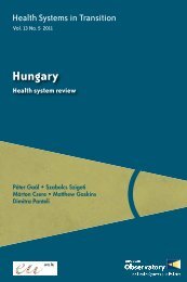 Health Systems in Transition - Hungary - World Health Organization ...