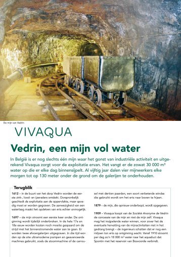 Vedrin, een mijn vol water - Vivaqua
