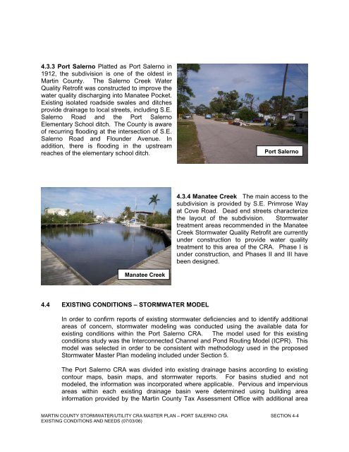 section 4 - existing conditions and needs - Martin County, Florida