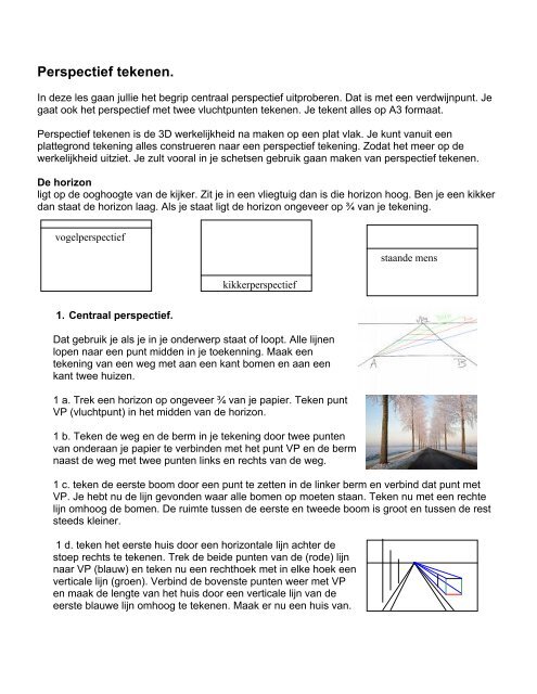 Uitgelezene Perspectief tekenen. - Netty Gelijsteen DP-58