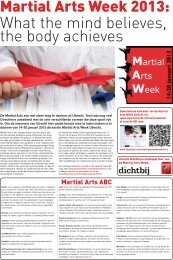Martial Arts Week 2013: - Vereniging Sport Utrecht
