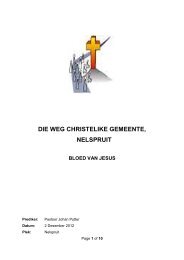 Bloed van Jesus - Die Weg Christelike Gemeente