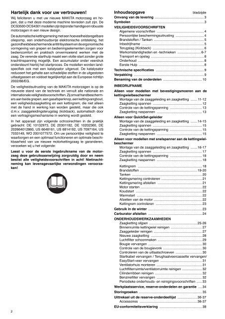 Download gebruiksaanwijzing - Makita