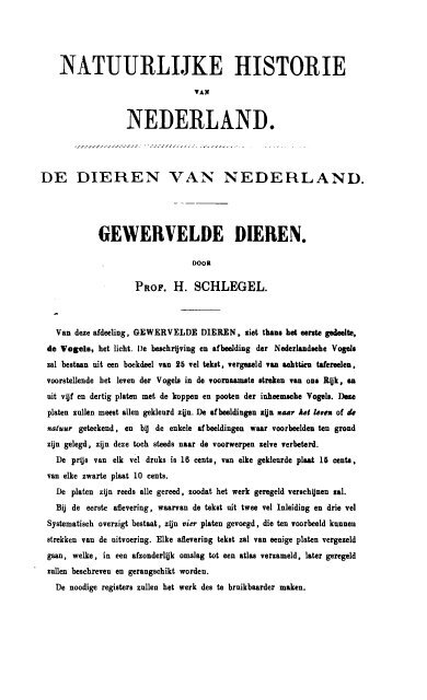 Schlegel 1862 Zoogdieren van Nederland