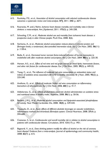 DRAFT Australian Dietary Guidelines - Eat For Health