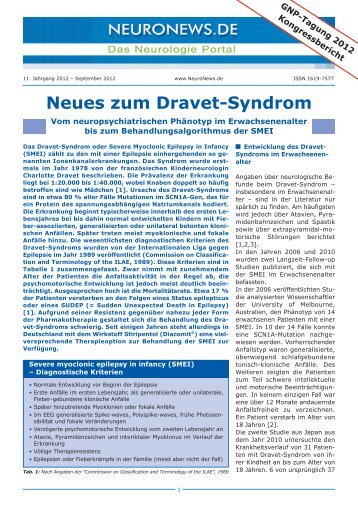 Die Zusammenfassung der Dravet-Sitzung finden ... - NeuroNews.de