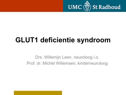 GLUT1 deficientie syndroom - Stofwisselingsziekten