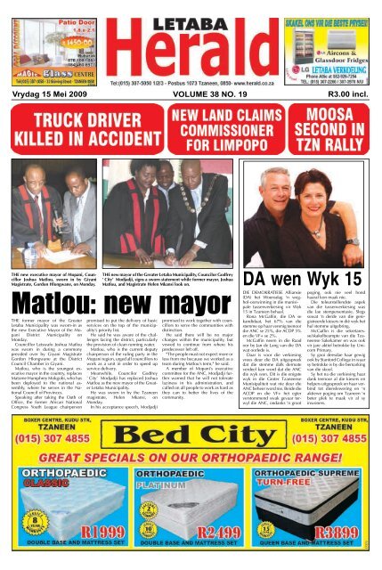 Matlou: new mayor - Letaba Herald