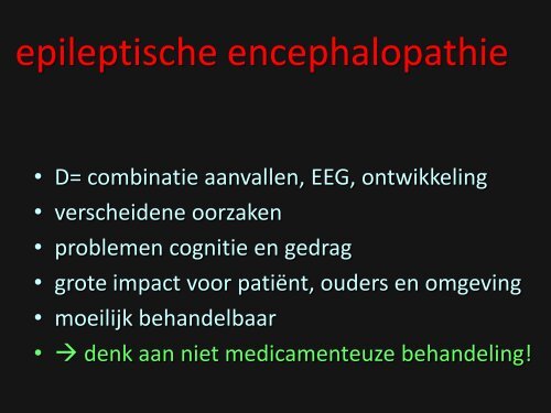 epilepsie syndromen diagnostiek en behandeling