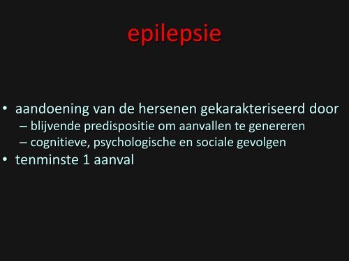 epilepsie syndromen diagnostiek en behandeling