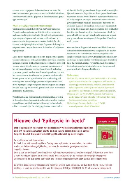 september 2011 - Nederlandse Liga tegen Epilepsie