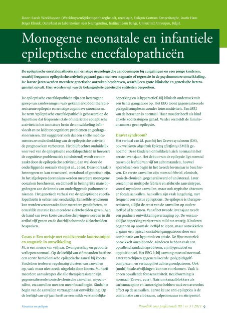 september 2011 - Nederlandse Liga tegen Epilepsie