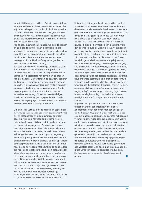 Zomer 2011 - Stichting Tubereuze Sclerosis Nederland
