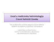 uvod u helmintologiju - Medicinski fakultet - Univerzitet u Beogradu