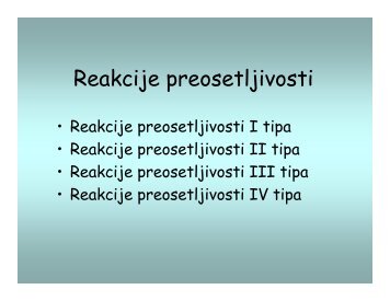 Reakcije preosetljivosti