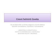 Crevni helminti čoveka - Medicinski fakultet - Univerzitet u Beogradu