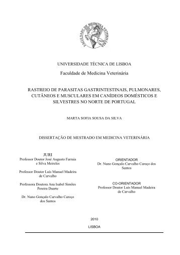 Faculdade de Medicina Veterinária - UTL Repository - Universidade ...