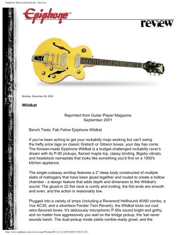 pdf 109K - Epiphone Musical Instruments