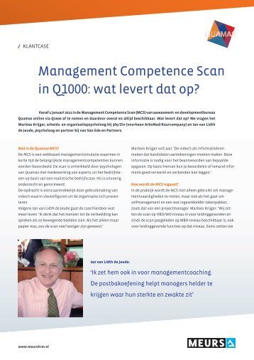 Management Competence Scan in Q1000: wat levert ... - Meurs HRM