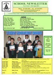 SCHOOL NEWSLETTER - Creswick Primary School