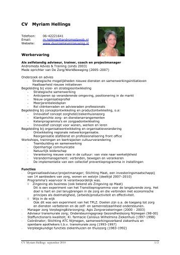 CV Myriam Hellings - andromedaweb.nl