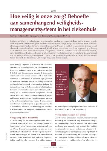 Het interview van Johan Hellings - Health.fgov.