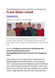 Frank Stöter erhielt - RGZV-Iserlohn und Umgebung