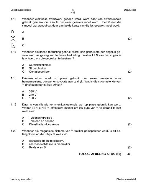 NASIONALE SENIOR SERTIFIKAAT GRAAD 10