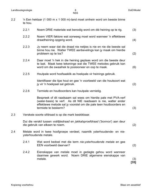 NASIONALE SENIOR SERTIFIKAAT GRAAD 10