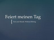 Feiert meinen Tag - Forum Evangelisation