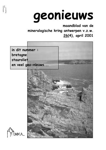 maandblad van de mineralogische kring antwerpen v.z.w. 26(4 ...