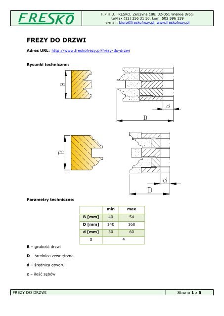 Frezy Do Drzwi Fresko