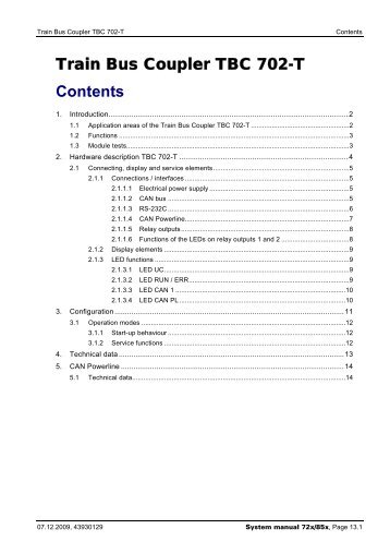 Train Bus Coupler TBC 702-T - Selectron Systems AG