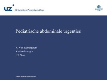 Pediatrische abdominale urgenties - Surgery.ugent.be