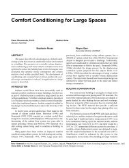 Comfort Conditioning for Large Spaces - CIBSE