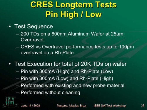 Methodologies for Assessing On-line Probe Process Parameters