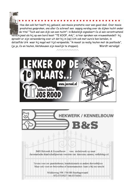 clubblad september-oktober 2012 - TC Omnisport Heerhugowaard