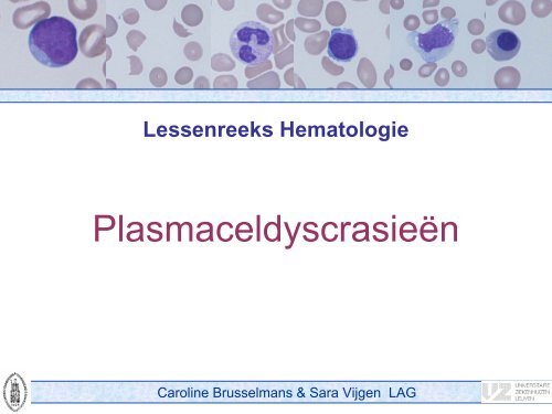 Plasmaceldyscrasieën - UZ Leuven