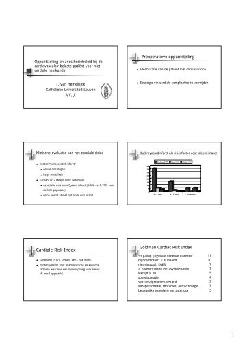 Oppuntstelling en anesthesiebeleid bij de cardiovasculair belaste ...