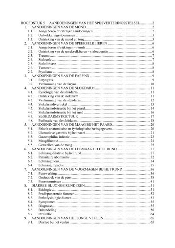 hoofdstuk 5 aandoeningen van het spijsverteringsstelsel